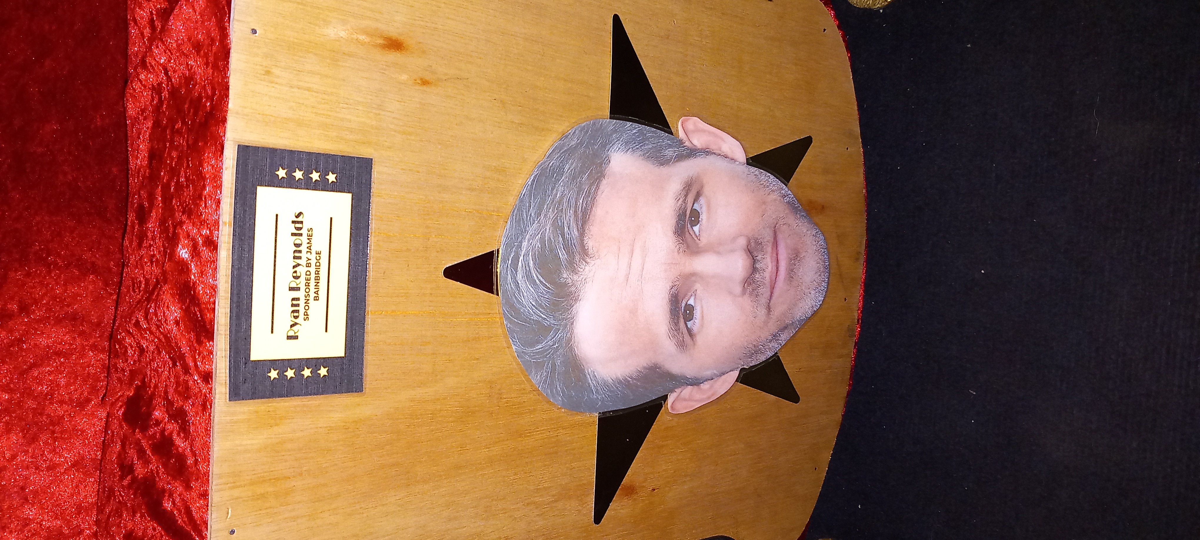 Thanks James Bainbridge for sponsoring a seat and choosing Ryan Reynolds