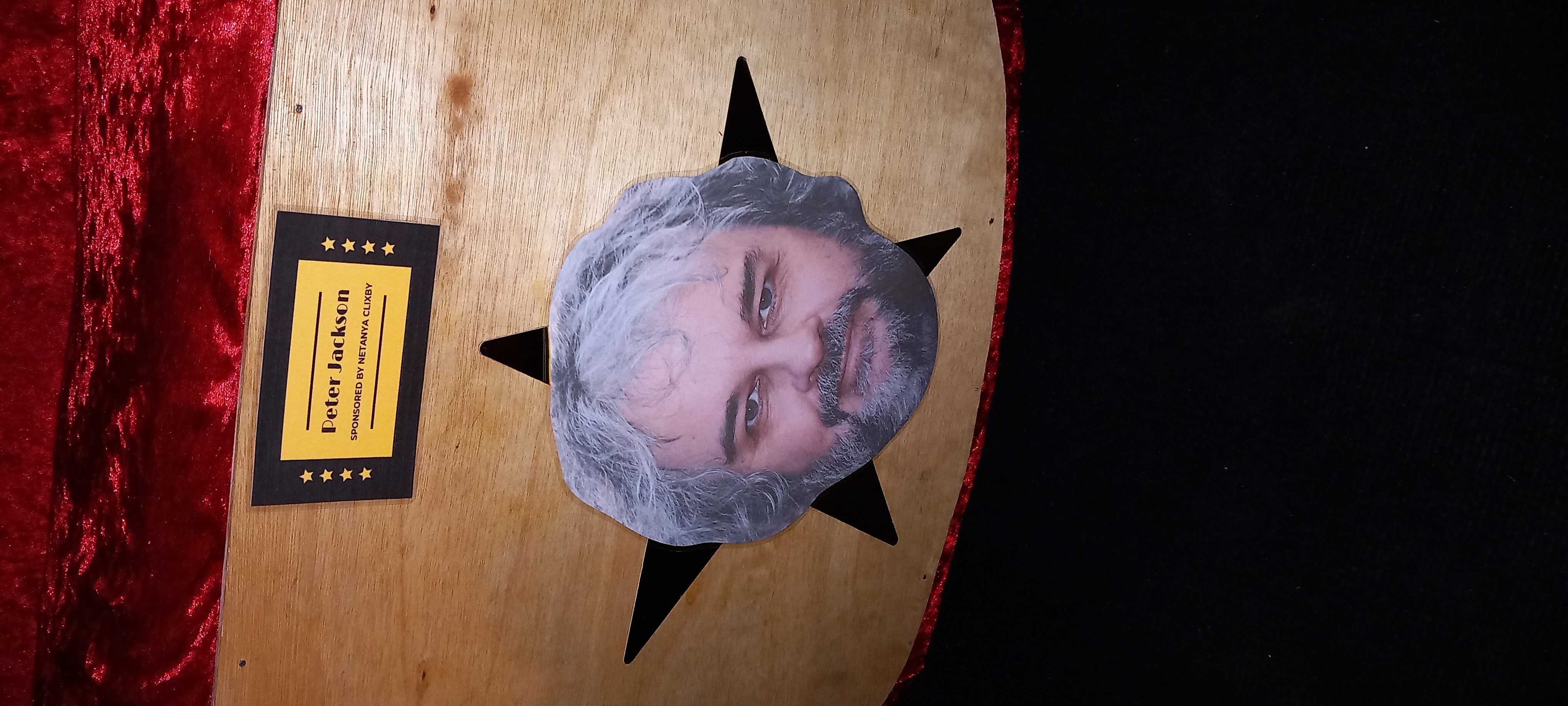 Thanks Netanya Clixby for sponsoring a seat and choosing Peter Jackson