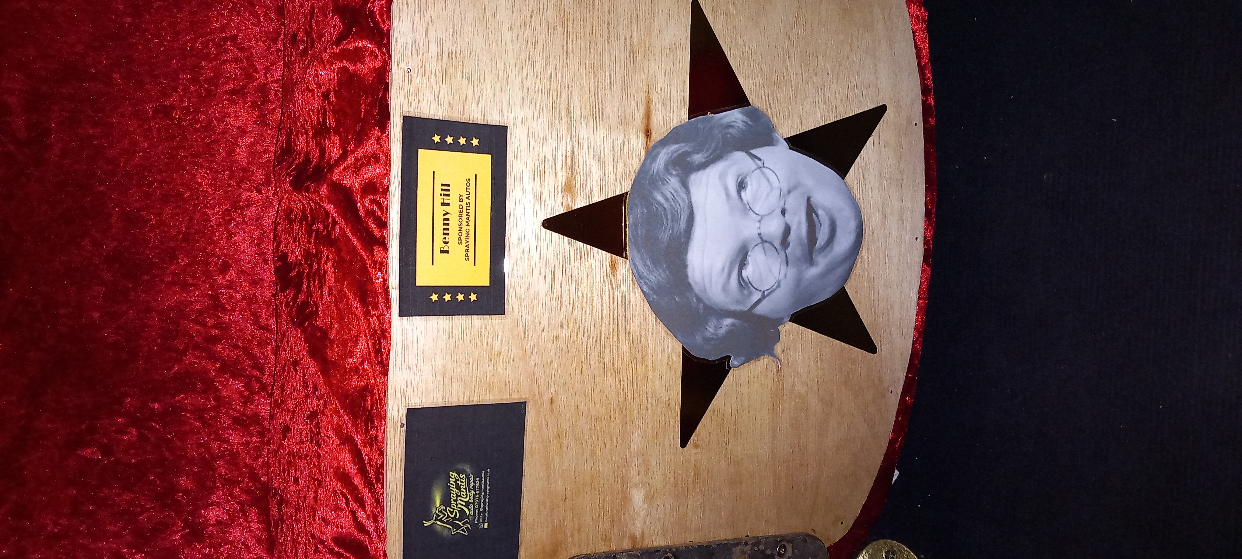 Thanks Spraying Mantis for choosing Benny Hill for his Seat Sponsorship